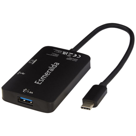 Adaptateur personnalisable multimédia Type-C en aluminium ADAPT (USB-A / Type-C / HDMI) - Tekiō