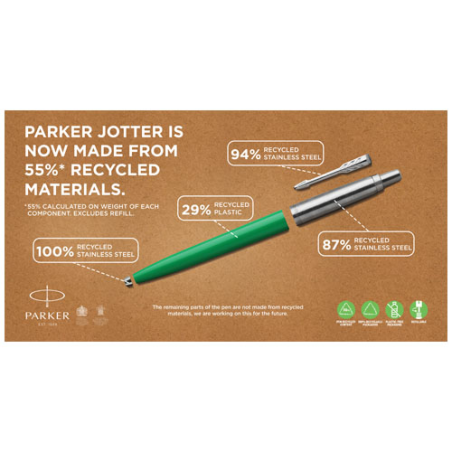 Stylo bille personnalisable Jotter recyclé - Parker Stylo bille personnalisable Jotter recyclé - Parker
